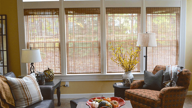 Woven wood shades by Wise Windows